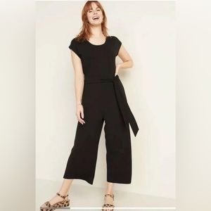 Old Navy Stretchy Jersey Tie-belt Cap-sleeve Jumpsuit